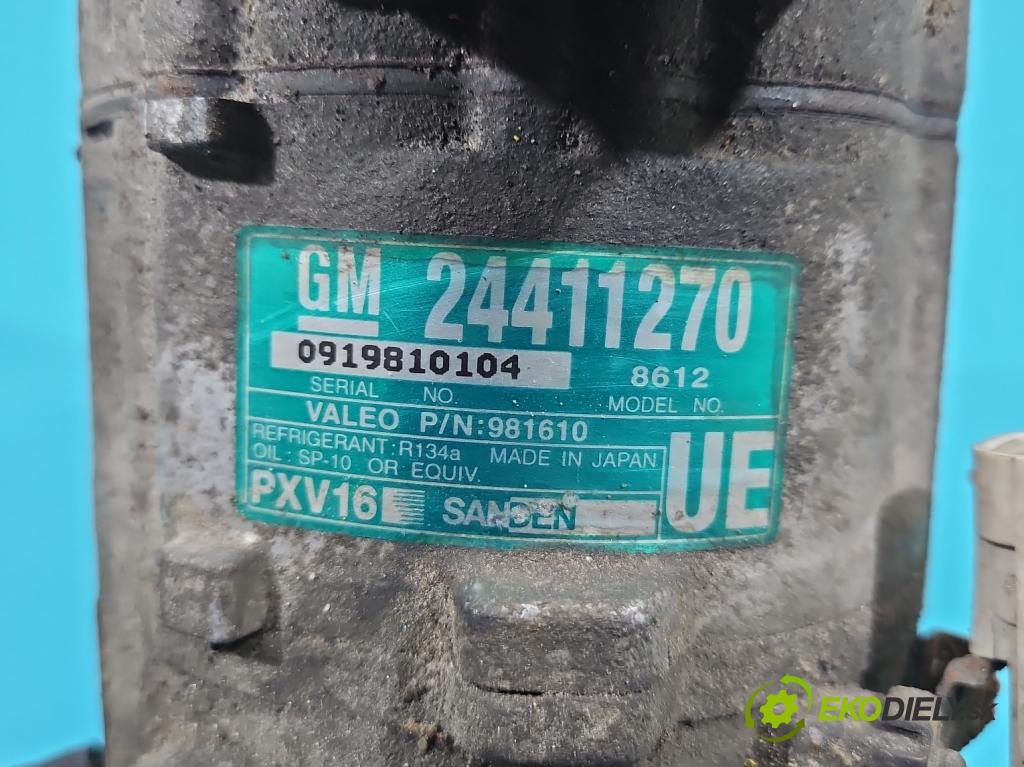 Opel Vectra C 2002-2008 1.8 16v 122 HP manual 90 kW 1796 cm3 4- Kompresor: klimatizácie 24411270 (Kompresory klimatizácie)