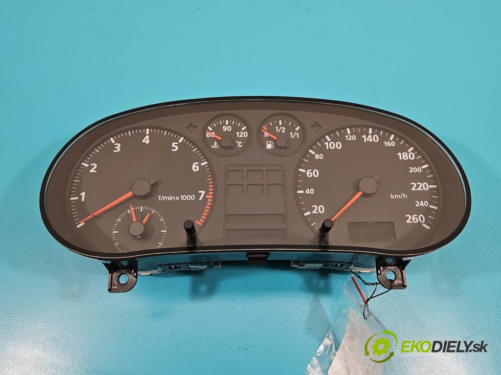Audi A3 8L 1996-2003 1.6 SR 101 HP manual 74 kW 1595 cm3 3- prístrojovka/ budíky 8L0919860A (Prístrojové dosky, displeje)