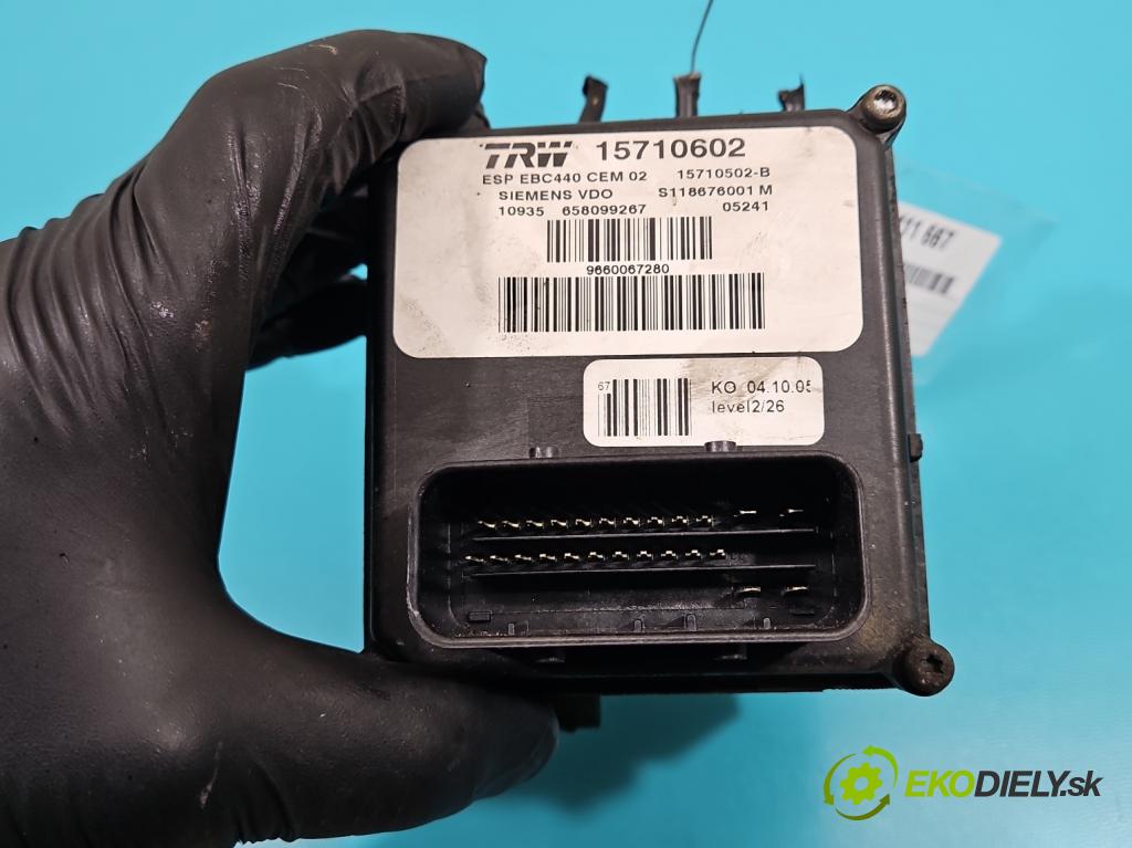 Peugeot 407 2.0 HDI 136 HP manual 100 kW 1997 cm3 5- čerpadlo abs 15710602 (Pumpy ABS)