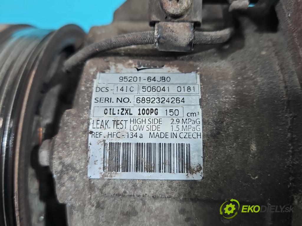 Suzuki Grand Vitara II 2005-2014 2.0 16V 140 HP manual 103 kW 1995 cm3 5- Kompresor: klimatizácie 95201-64JB0 (Kompresory klimatizácie)