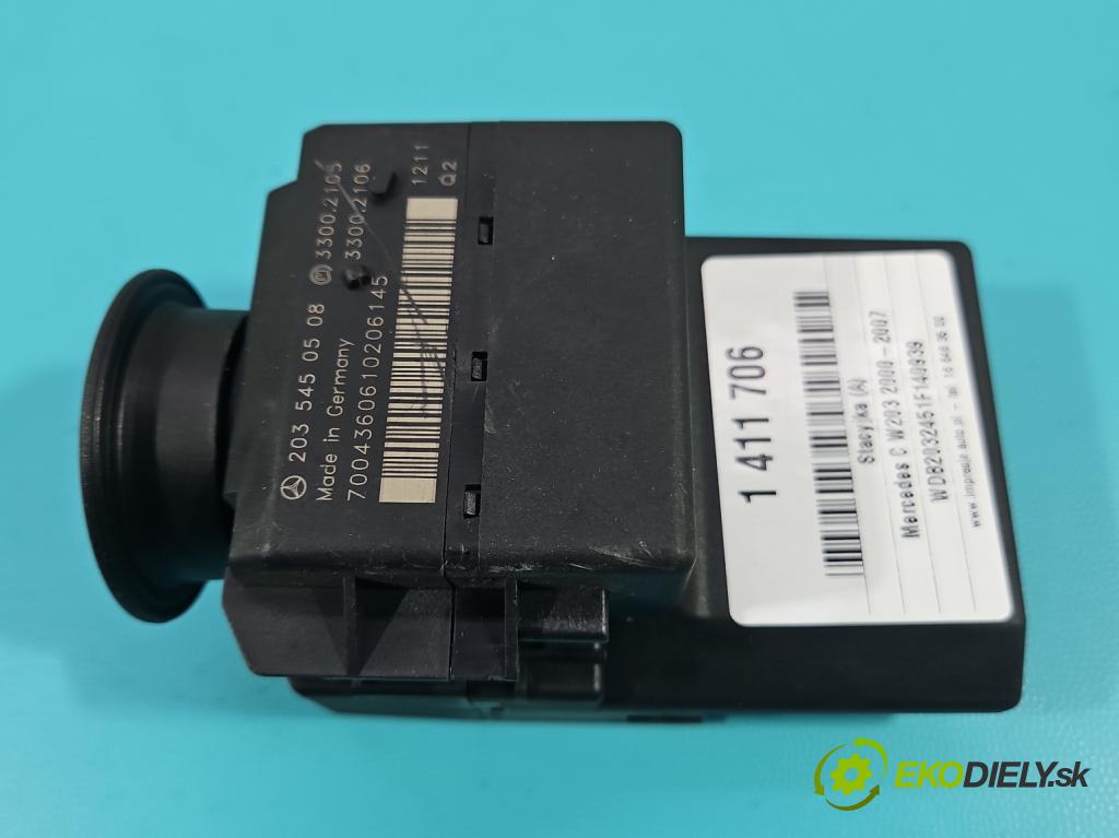 Mercedes C W203 2000-2007 2.0 kompressor 163 HP manual 120 kW 1998 cm3 5- Spínačka 2035450508 (Spínacie skrinky a kľúče)