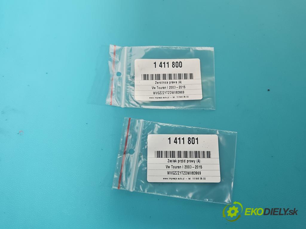 Vw Touran I 2003-2015 1.4 tsi 140 HP manual 103 kW 1390 cm3 5- náboj pravé  (Náboje)