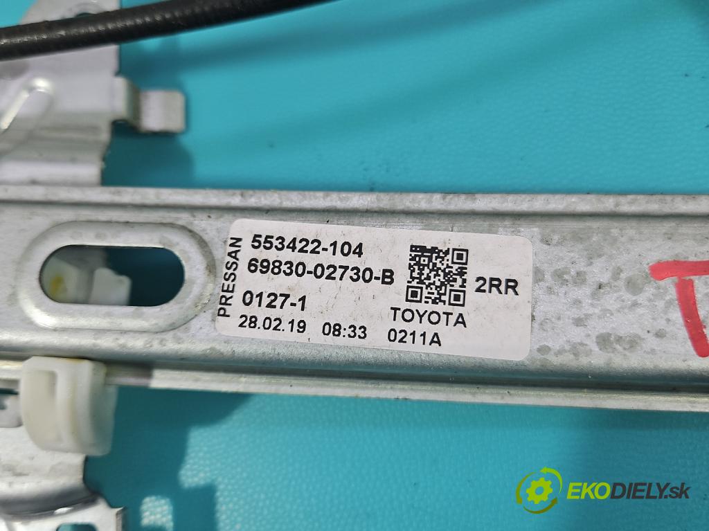 Toyota Corolla E21 2019- 1.6 16V 132 hp manual 97 kW 1598 cm3 4- mechanismus stahování zadní pravý 85701-02090