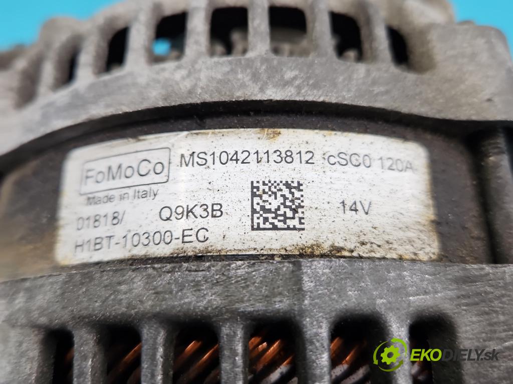 Ford Fiesta MK8 2016-2023 1.1 71 HP manual 52 kW 1084 cm3 5- Alternator MS1042113812 (Alternátory)