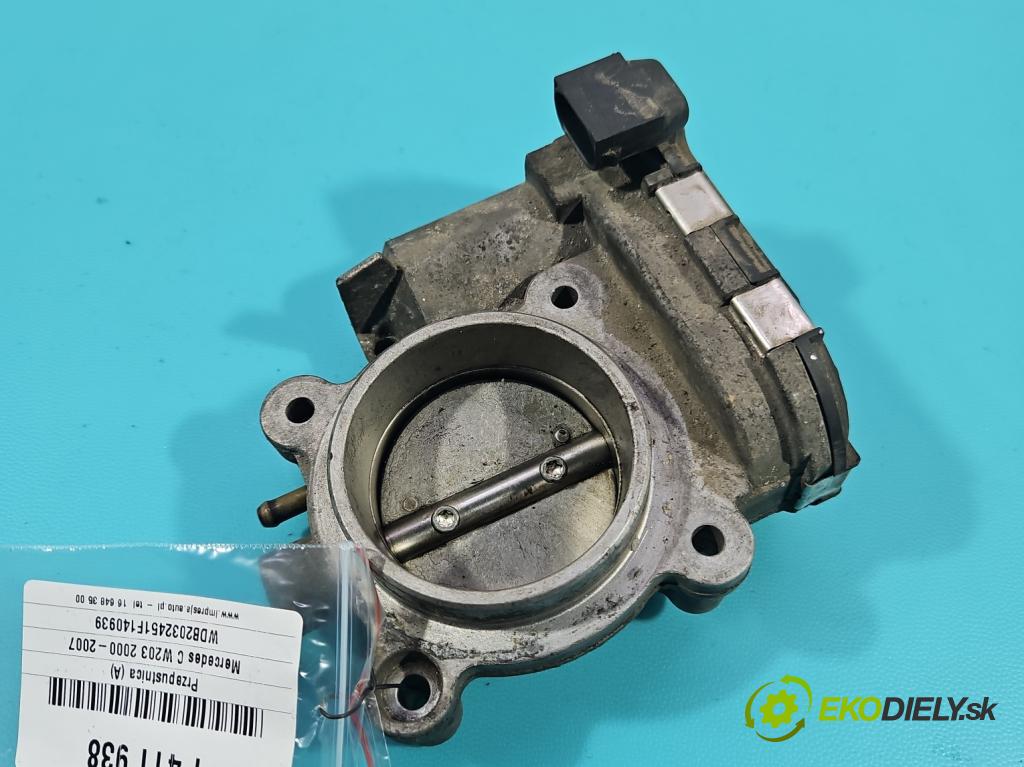 Mercedes C W203 2000-2007 2.0 kompressor 163 HP manual 120 kW 1998 cm3 5- klapka 0280750074 (Škrtiace klapky)