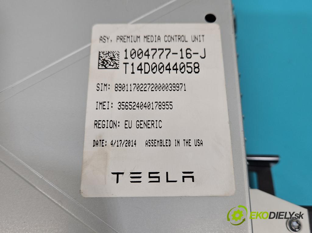 Tesla Model S 0.0b: 367hp automatic 270 kW  5- Zobrazit: 1004777-16-J (Prístrojové dosky, displeje)