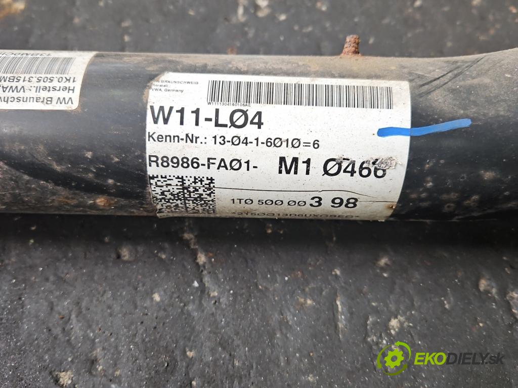 Vw Touran I 2003-2015 1.4 tsi 140 hp manual 103 kW 1390 cm3 5- zadní výztuha 1K0505315BM (Výztuhy zadní)