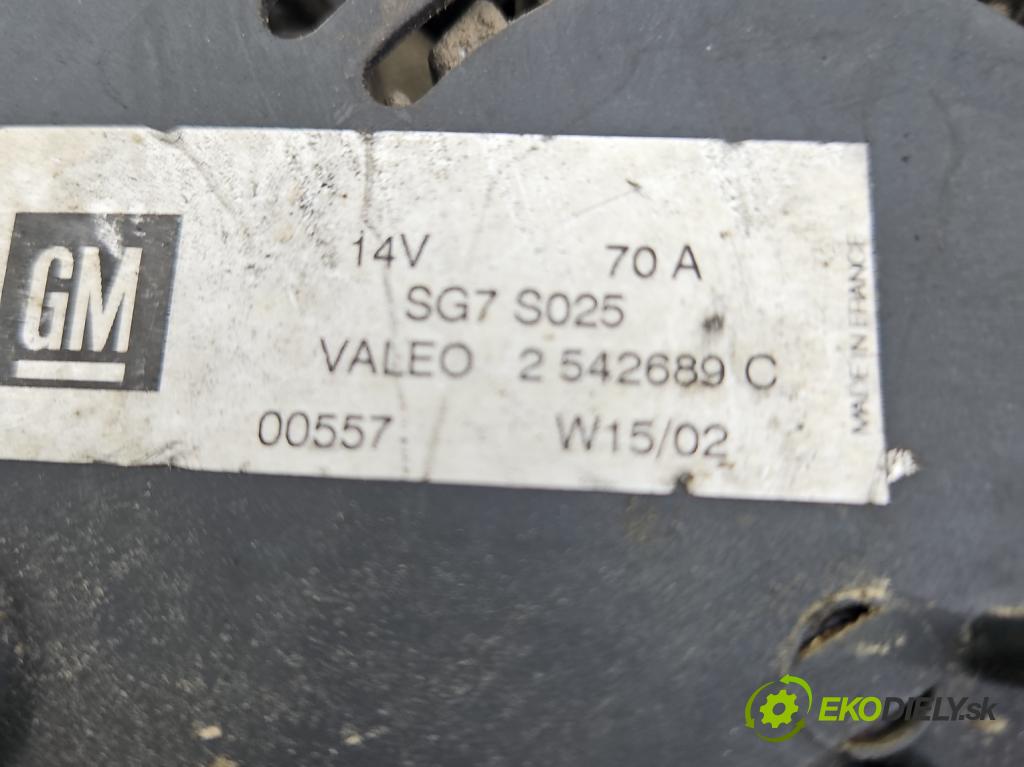Opel Astra I 1991-2002 1.6 75 HP manual 55 kW 1598 cm3 5- Alternator 2542689C (Alternátory)