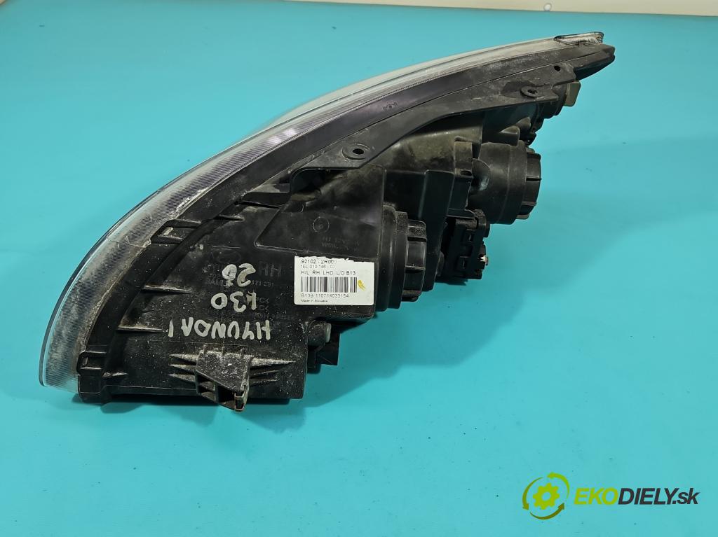Hyundai I30 I 2007-2012 1.4 16V (G4FA) 109 HP manual 80 kW 1396 cm3 5- Reflektor: pravý 92102-2R000 (Pravé)
