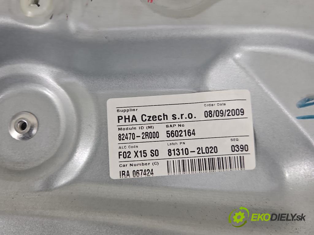 Hyundai I30 I 2007-2012 1.4 16V (G4FA) 109 hp manual 80 kW 1396 cm3 5- mechanismus stahování přední levý 82470-2R000
