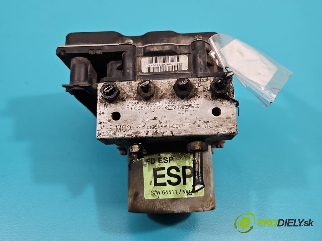 Hyundai I30 I 2007-2012 1.4 16V (G4FA) 109 HP manual 80 kW 1396 cm3 5- čerpadlo abs 0265235333 (Pumpy ABS)