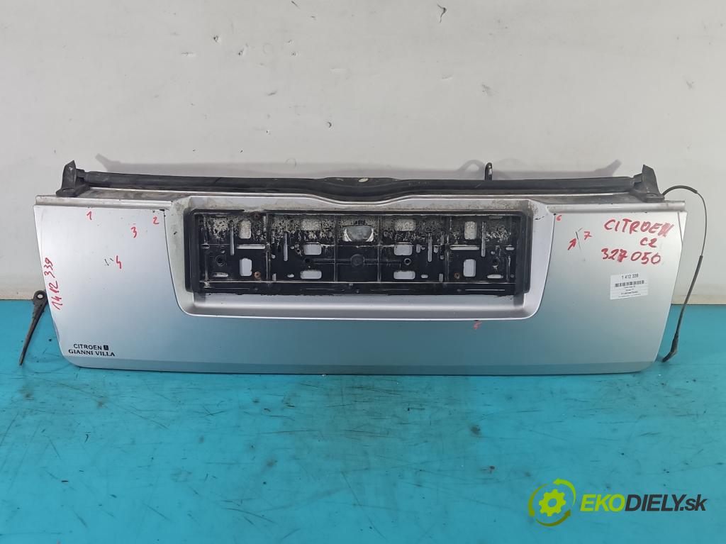Citroen C2 1.4 HDI 68 hp manual 50 kW 1398 cm3 3- zadní kufrové dveře  (Zadní kapoty)