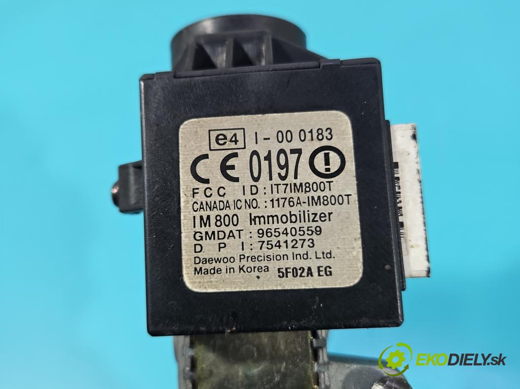 Chevrolet Spark II M200 2005-2010 0.8b 52 HP manual 38 kW 796 cm3 5- Spínačka 96540559 (Spínacie skrinky a kľúče)