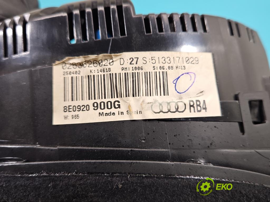 Audi A4 B6 2000-2004 1.9 tdi 131 HP manual 96 kW 1896 cm3 5- prístrojovka/ budíky 8E0920900G (Prístrojové dosky, displeje)