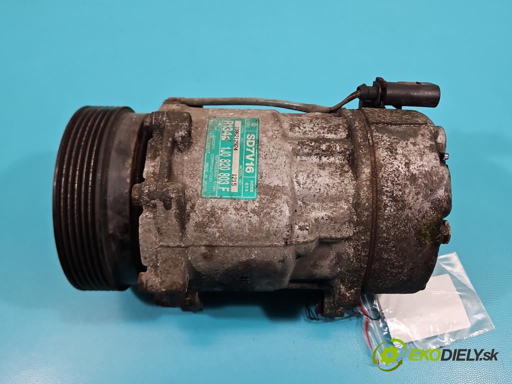Skoda Octavia I 1996-2010 1.6 SR 101 HP manual 74 kW 1595 cm3 5- Kompresor: klimatizácie 1J0820803F (Kompresory klimatizácie)