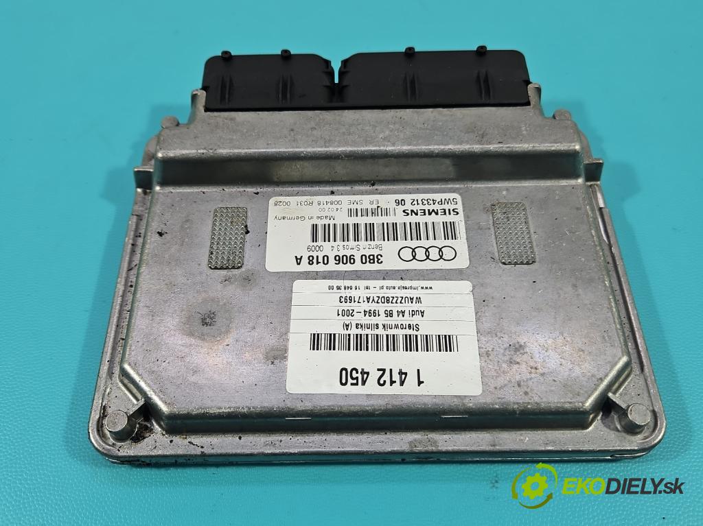 Audi A4 B5 1994-2001 1.6 8V 101 HP manual 74 kW 1595 cm3 5- riadiaca jednotka motora 3B0906018A
