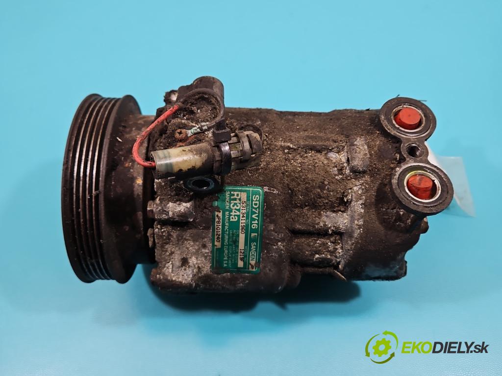 Rover 45 1.6 16V 109 HP manual 80 kW 1588 cm3 5- Kompresor: klimatizácie 5313411960 (Kompresory klimatizácie)