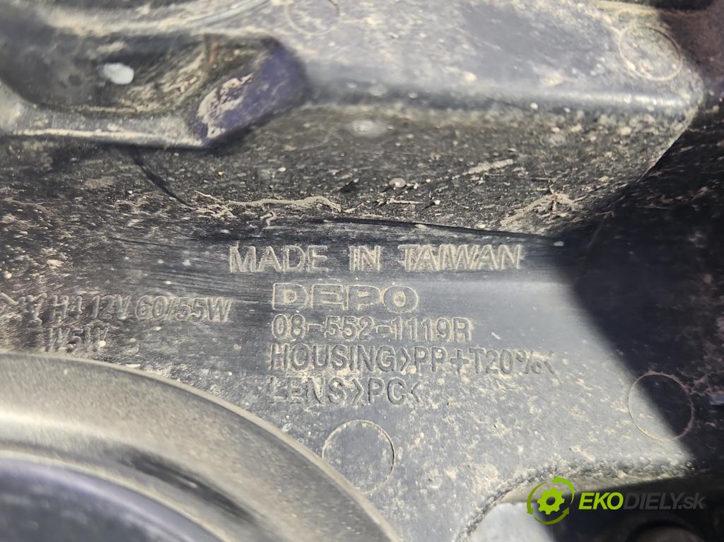 Citroen C2 1.4 HDI 68 HP manual 50 kW 1398 cm3 3- Reflektor: pravý  (Pravé)