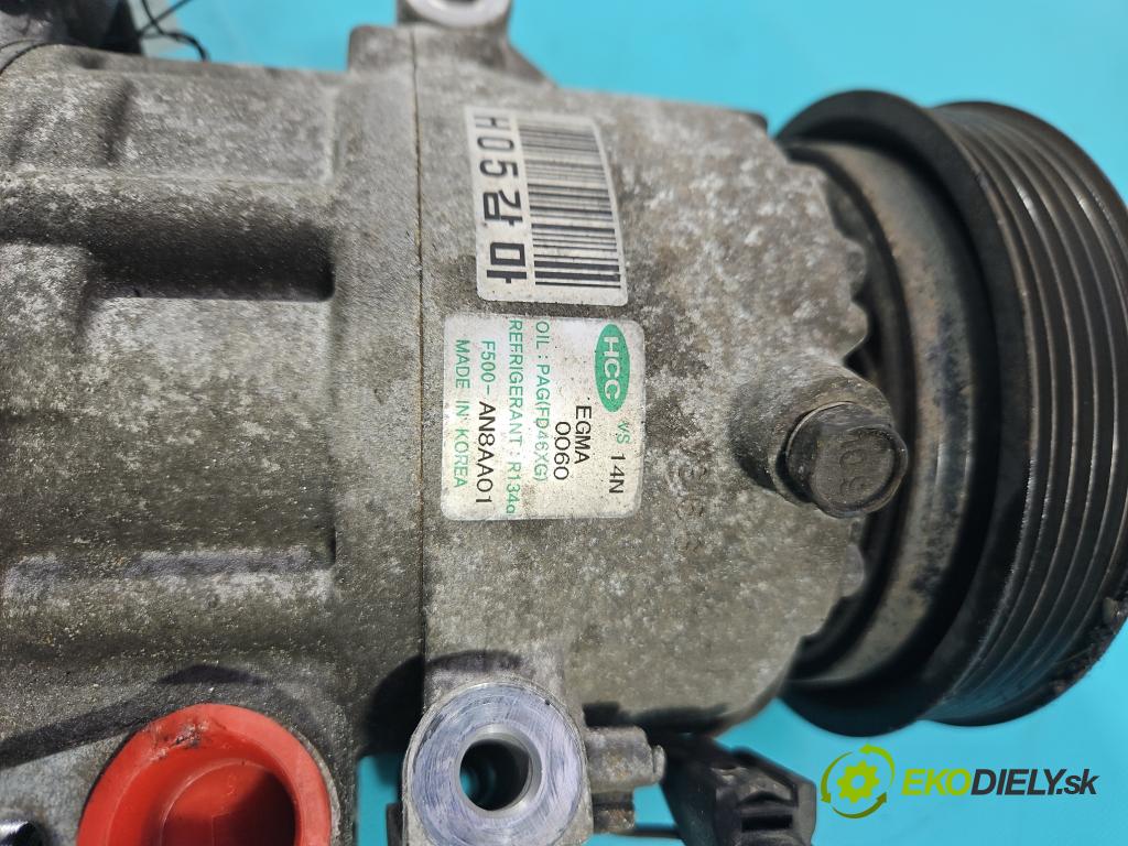 Hyundai I30 I 2007-2012 1.4 16V (G4FA) 109 HP manual 80 kW 1396 cm3 5- Kompresor: klimatizácie F500-AN8AA01 (Kompresory klimatizácie)