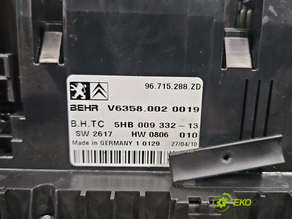 Citroen C5 II 2008-2017 2.0 hdi 140 HP manual 103 kW 1997 cm3 4- panel kúrenia 96715288ZD