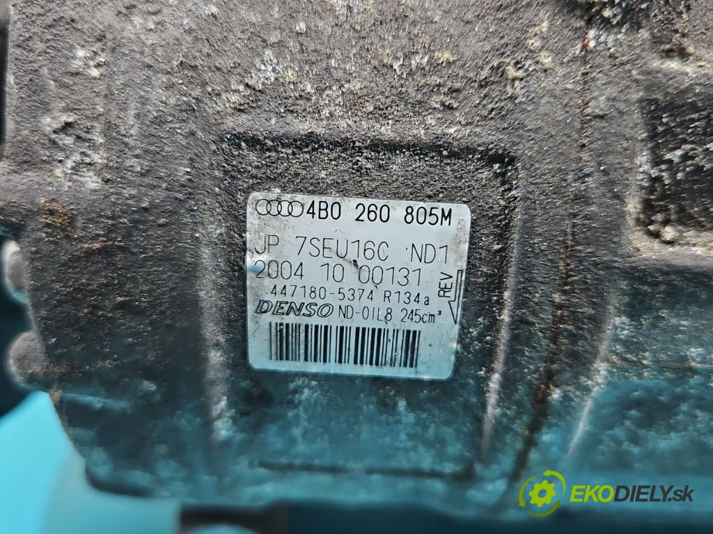 Audi A4 B6 2000-2004 1.9 tdi 131 hp manual 96 kW 1896 cm3 5- Kompresor: klíma 4B0260805M (Kompresory)