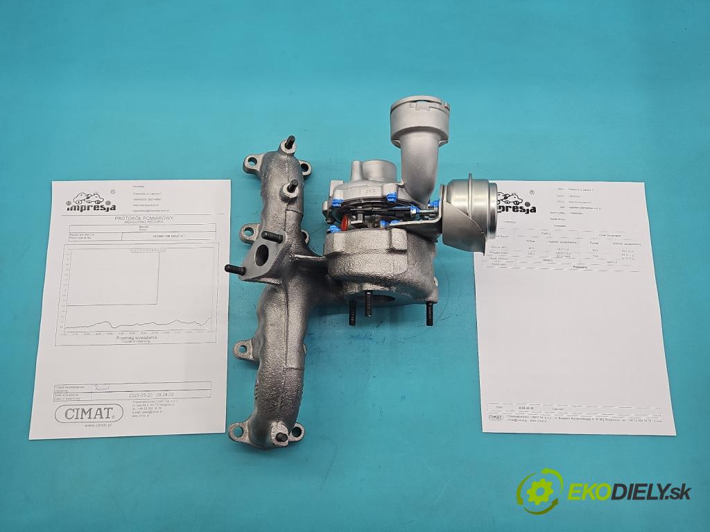 Vw Golf IV 1997-2003 1.9 TDI 131 hp manual 96 kW 1896 cm3 5- Turbodmychadlo repasováno 720855-1