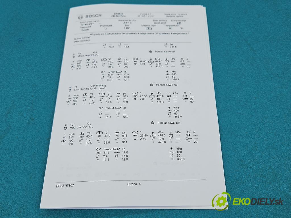Vw Golf IV 1997-2003 1.9 TDI 131 hp manual 96 kW 1896 cm3 5- vstřikovací čerpadlo 0414720007 (Vstřikovače)
