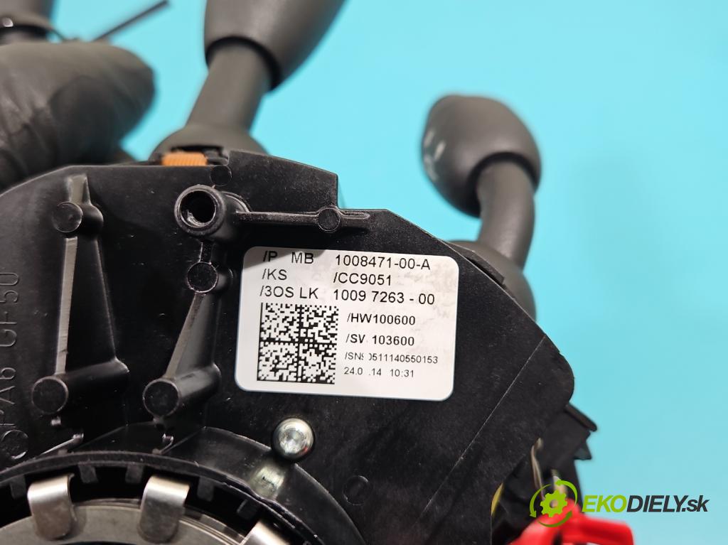 Tesla Model S 0.0b: 367hp automatic 270 kW 5- prepínač komplex: 1008471-00-A (Prepínače, spínače, tlačidlá a ovládače kúrenia)