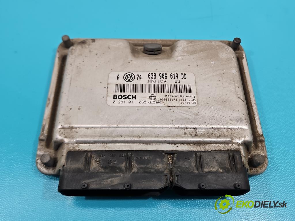 Vw Bora 1.9 TDI 101 HP manual 74 kW 1896 cm3 5- riadiaca jednotka motora 038906019DD