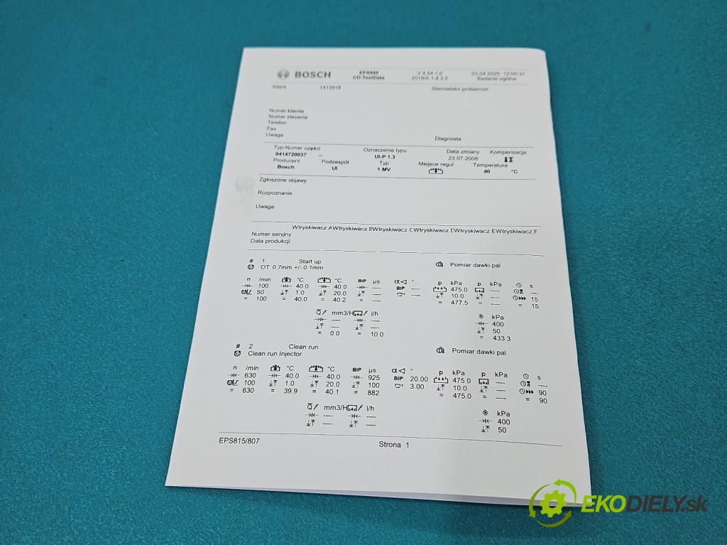 Vw Bora 1.9 TDI 101 HP manual 74 kW 1896 cm3 5- vstrekovacie čerpadlo 04Q4720037 (Vstrekovač paliva)