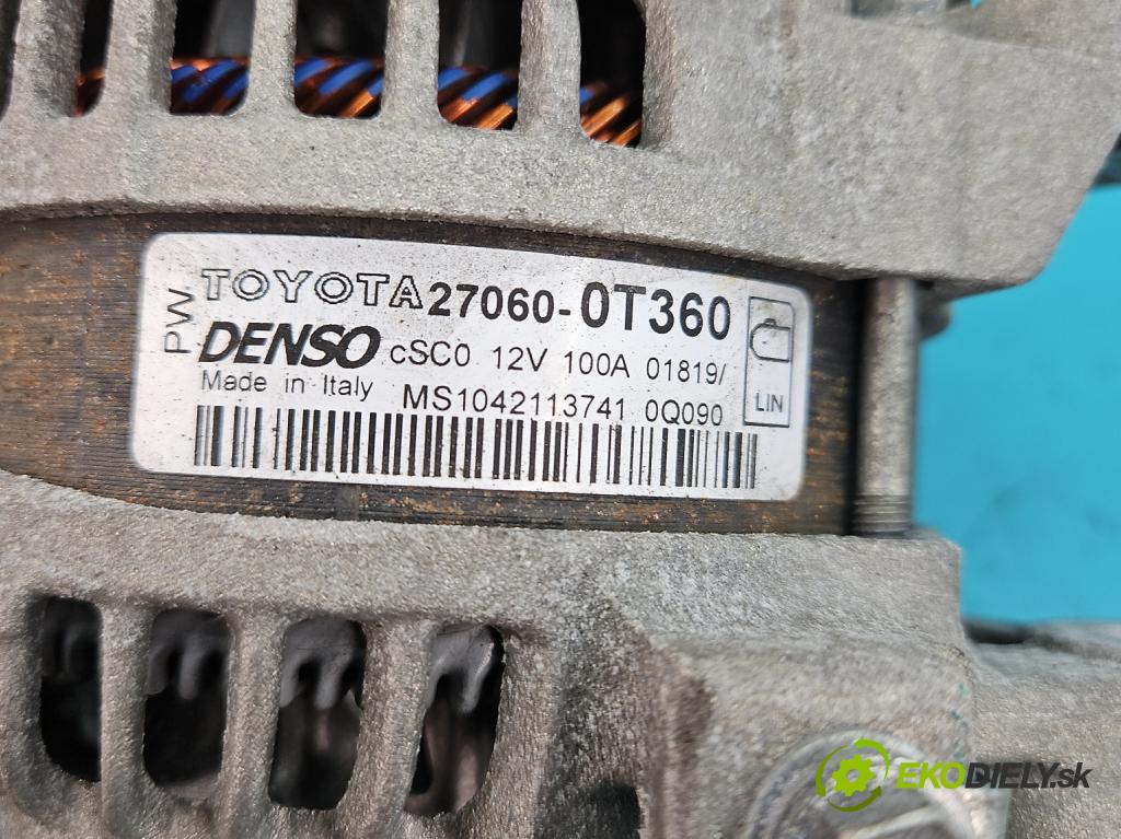 Toyota Corolla E21 2019- 1.6 16V 132  HP manual 97 kW 1598 cm3 4- Alternator 27060-0T360 (Alternátory)