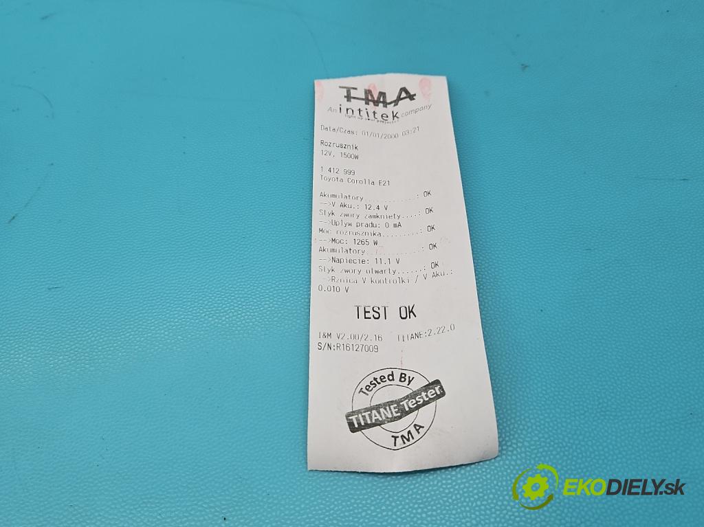 Toyota Corolla E21 2019- 1.6 16V 132  HP manual 97 kW 1598 cm3 4- štartér 28100-0T400 (Štartéry)
