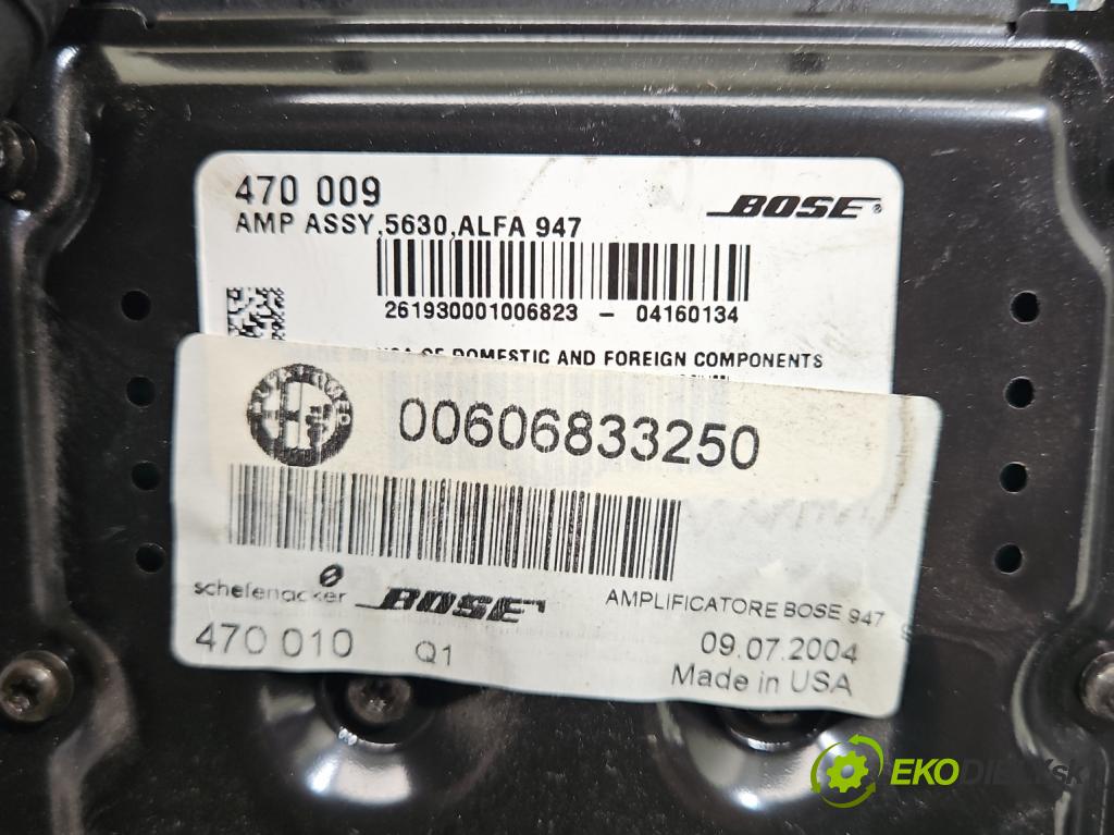 Alfa romeo Gt 1.9 JTD 150 HP manual 110 kW 1910 cm3 3- Zesilovač: 00606833250 (Zosilňovače)