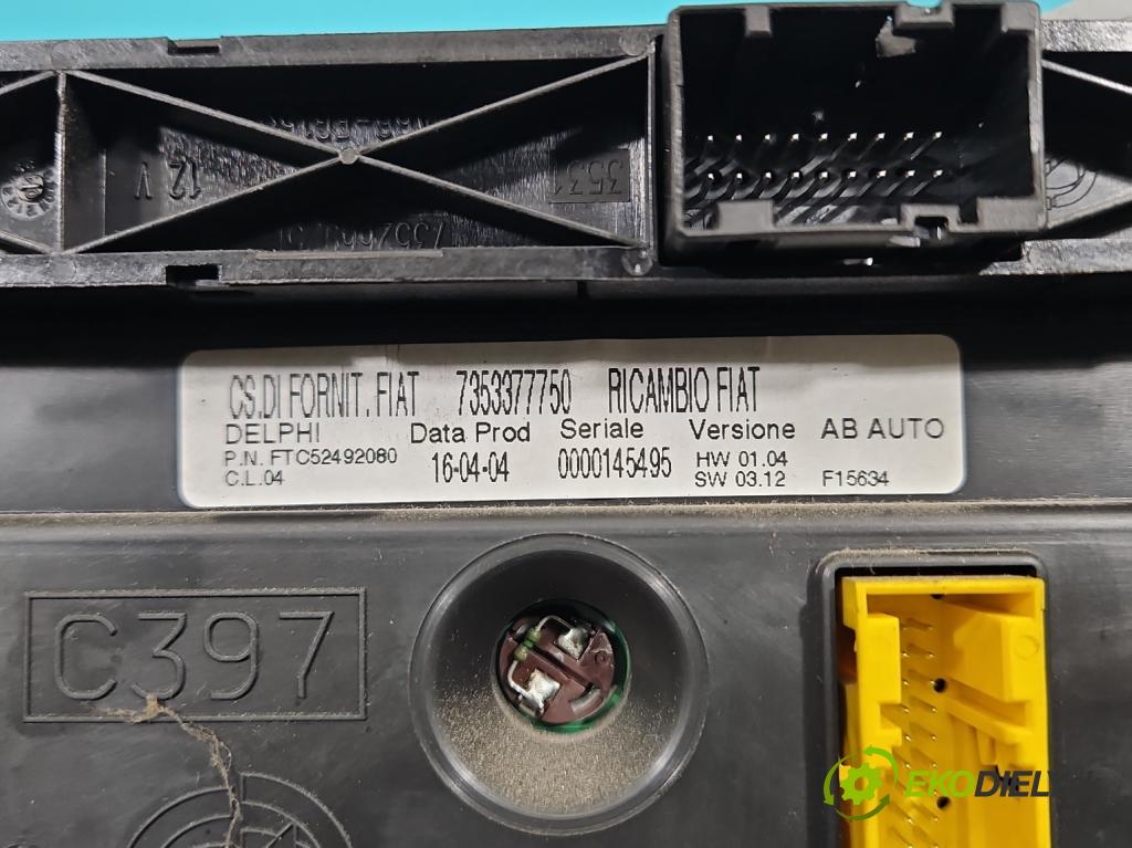 Alfa romeo 147 1.9 JTD 116 hp manual 85 kW 1910 cm3 5- palubní deska panel topení 7353377750