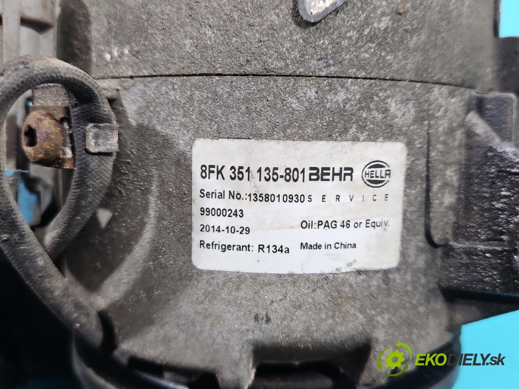 Opel Zafira B 2005-2014 1.8 16V 140 HP manual 103 kW 1796 cm3 5- Kompresor: klimatizácie 8FK351135-801 (Kompresory klimatizácie)