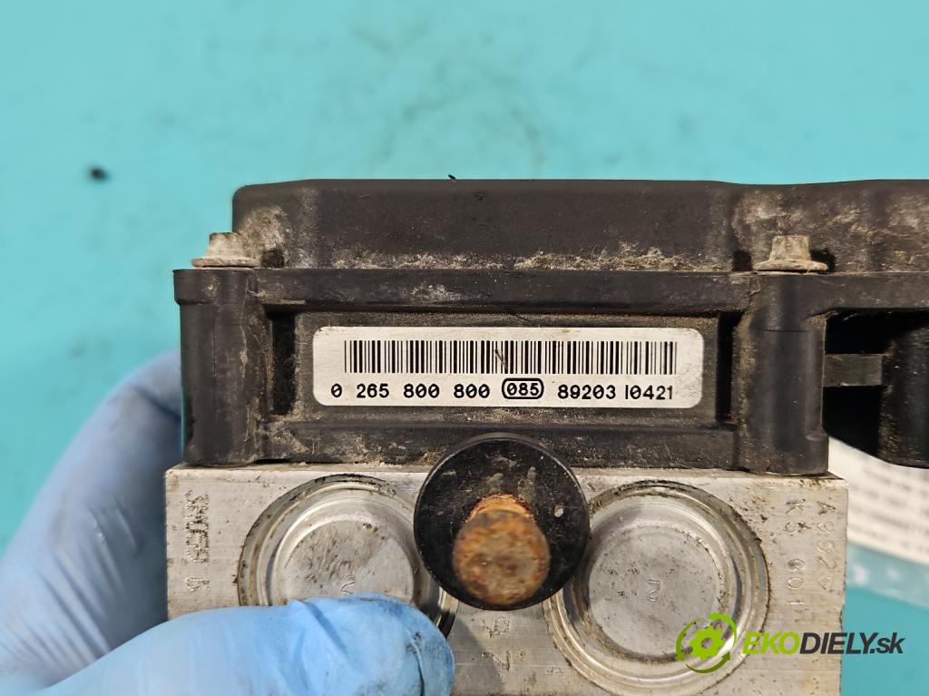 Fiat 500 2007-2020 1.2 8V 69KM manual 51 kW 1242 cm3 3- čerpadlo abs 0265800800 (Pumpy ABS)