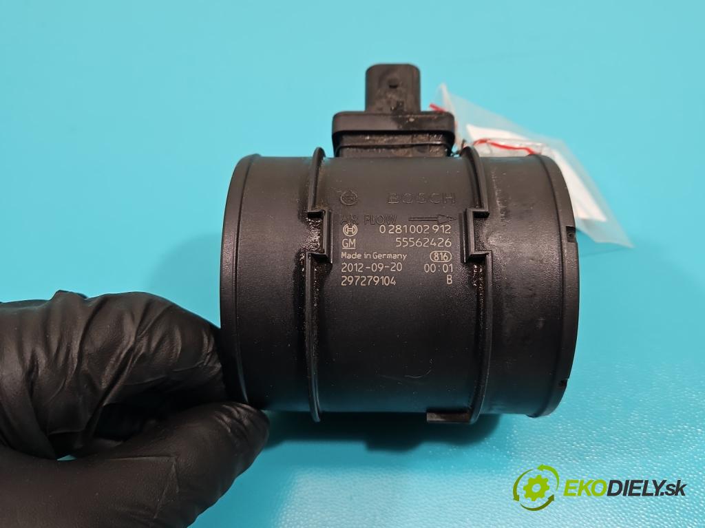 Opel Insignia A 2008-2017 1.6 T 179KM manual 132 kW 1598 cm3 4- průtokoměr: 0281002912 (Váhy vzduchu)