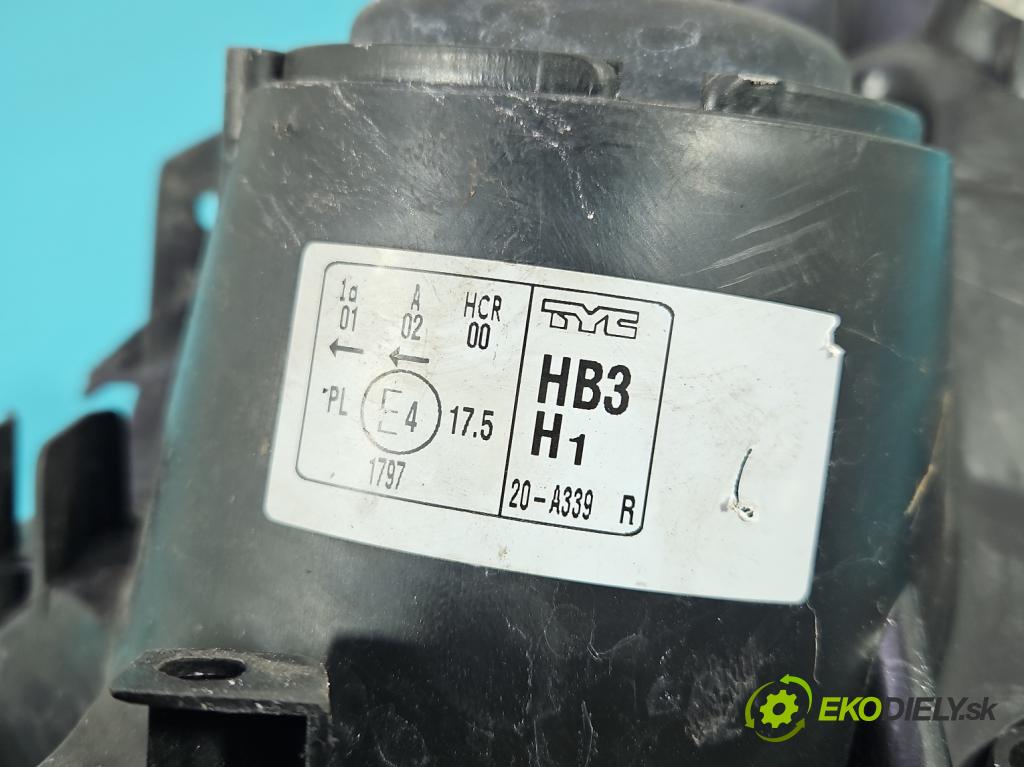 Honda Civic VII 2000-2006 1.7 CITD 101 HP manual 74 kW 1686 cm3 3- Reflektor: pravý (Pravé)