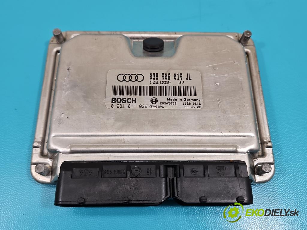 Audi A4 B6 2000-2004 1.9 tdi 131 hp manual 96 kW 1896 cm3 5- řídící jednotka motoru 0281011036