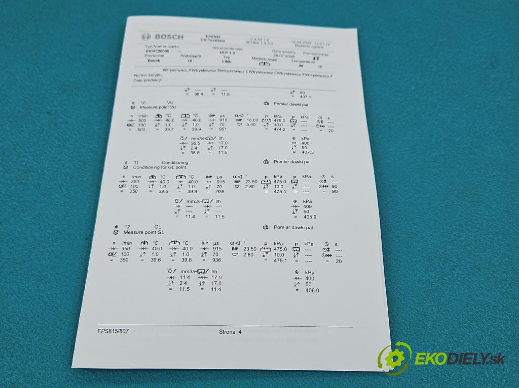 Seat Ibiza III 6L 2002-2008 1.4 tdi 75 hp manual 55 kW 1422 cm3 5- vstřikovací čerpadlo 0414720035 (Vstřikovače)