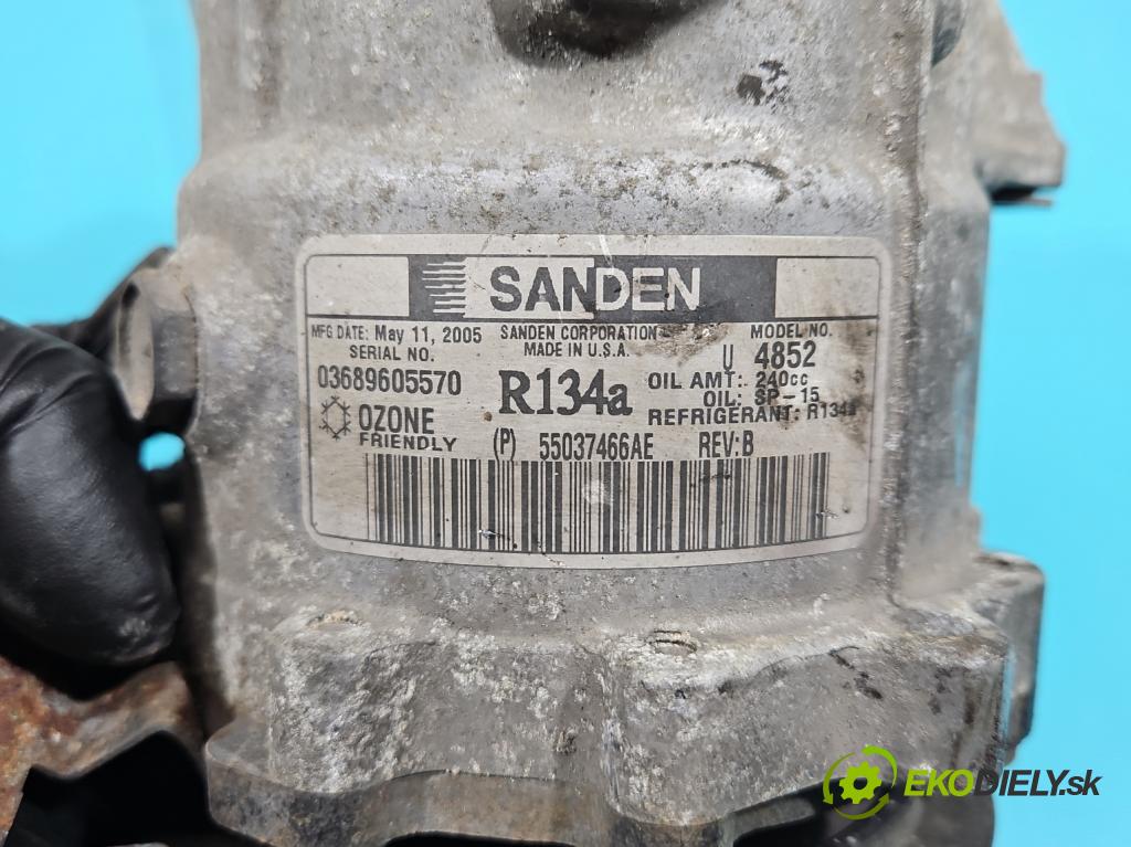 Jeep Cherokee KJ 2001-2008 3.7 V6 204 HP automatic 150 kW 3700 cm3 5- Kompresor: klimatizácie 55037466AE (Kompresory klimatizácie)