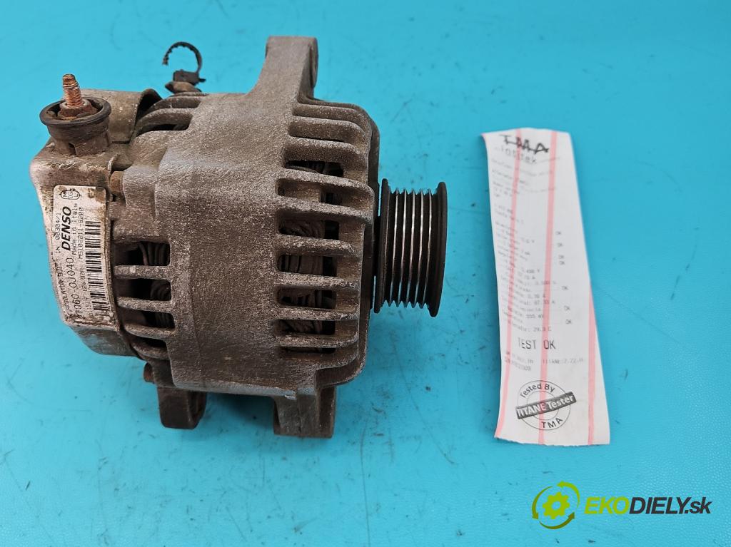Toyota Yaris I 1999-2005 1.0 VVTI 65 HP manual 48 kW 998 cm3 3- Alternator 27060-0J040 (Alternátory)