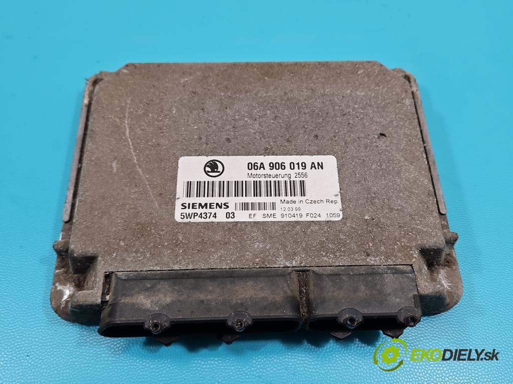 Skoda Octavia I 1996-2010 1.6 SR 101 HP manual 74 kW 1598 cm3 5- riadiaca jednotka motora 06A906019AN