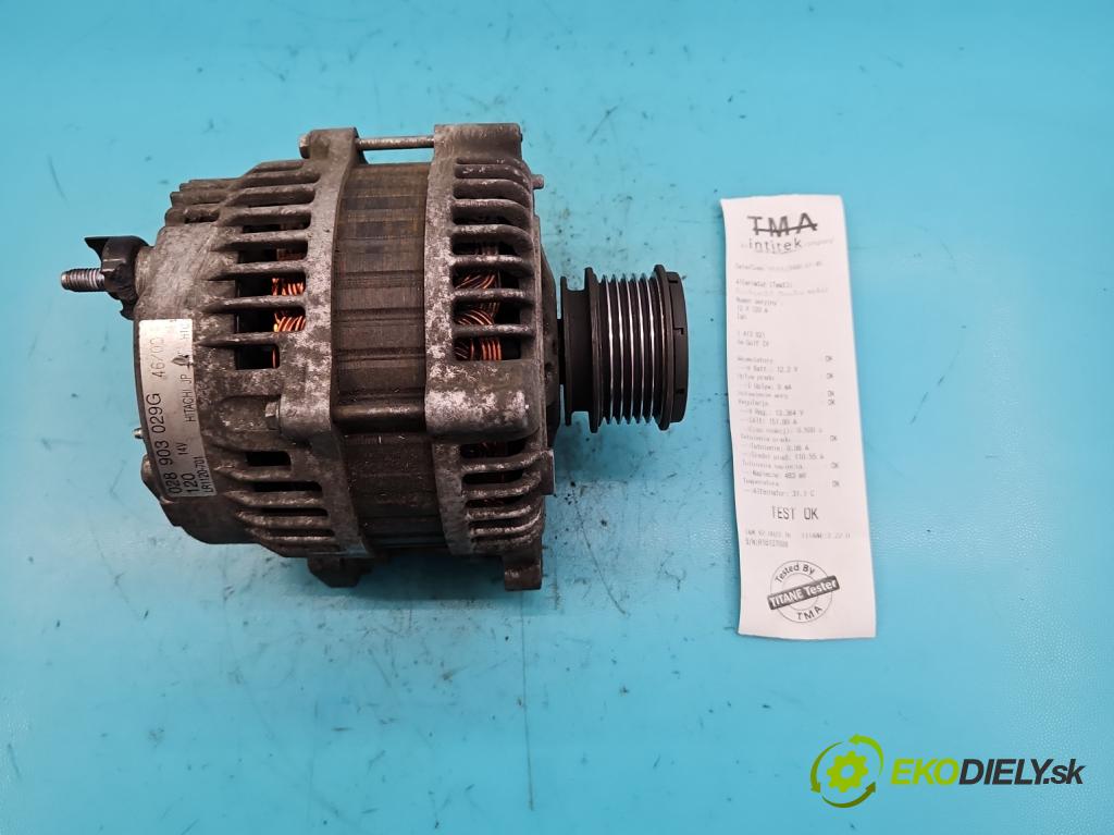Vw Golf IV 1997-2003 1.9 TDI 116 HP manual 85 kW 1896 cm3 5- Alternator 028903029G (Alternátory)