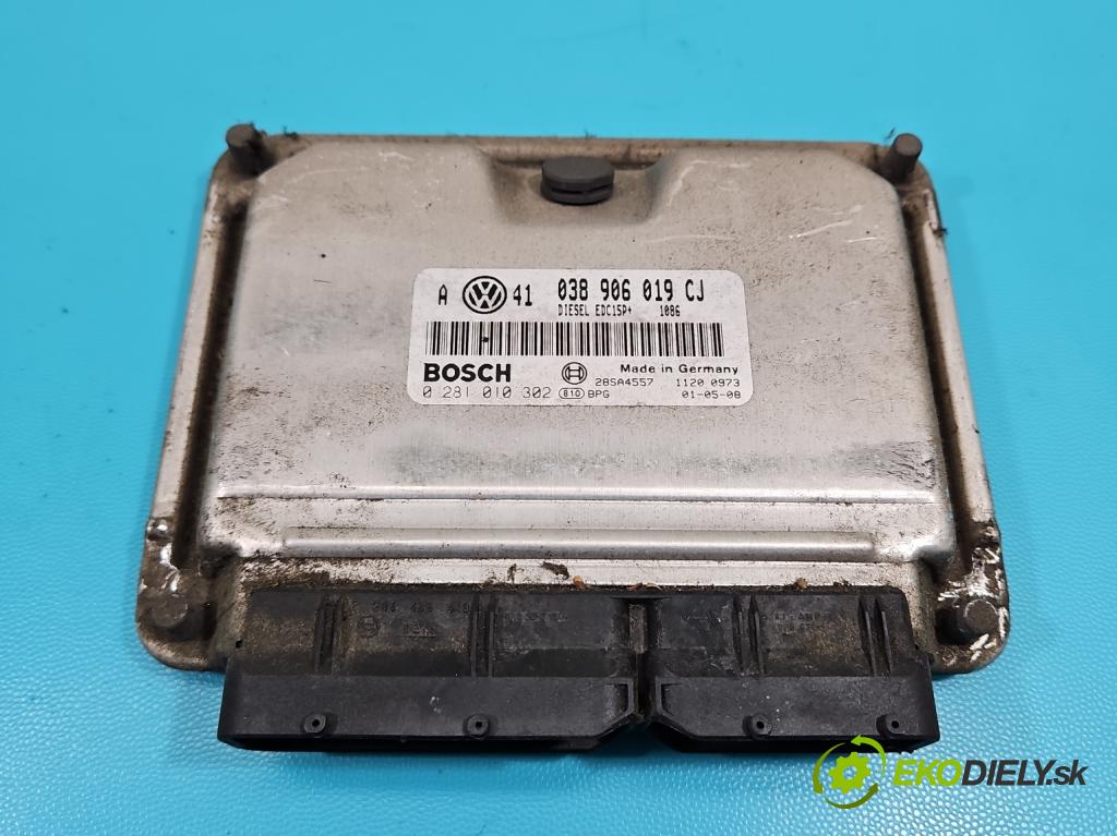 Vw Golf IV 1997-2003 1.9 TDI 116 HP manual 85 kW 1896 cm3 5- riadiaca jednotka motora 038906019CJ