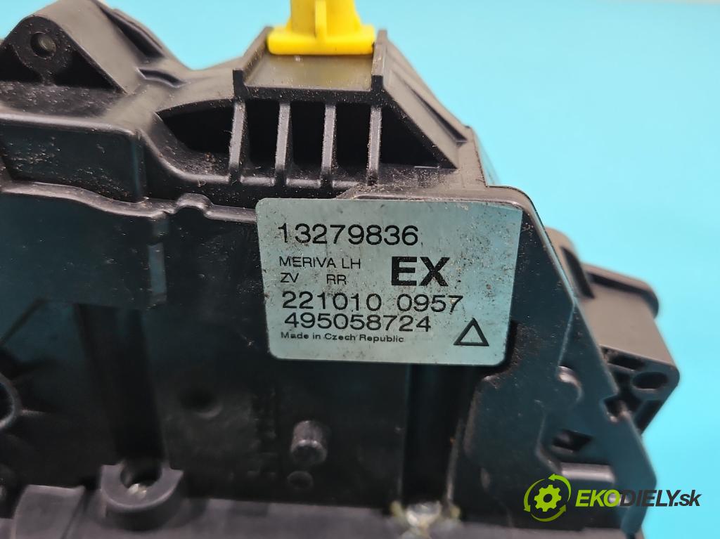 Opel Meriva B 2010-2017 1.4 16v 101 hp manual 74 kW 1398 cm3 5- zámek zadní levý 132798363