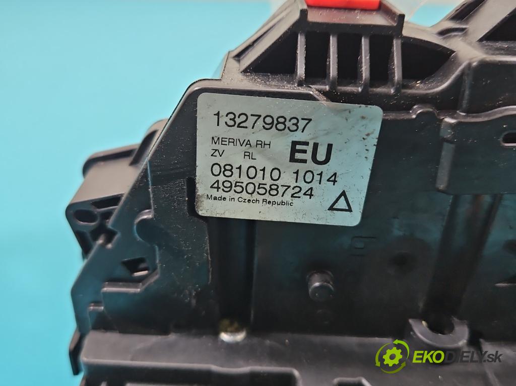 Opel Meriva B 2010-2017 1.4 16v 101 hp manual 74 kW 1398 cm3 5- zámek zadní pravý 13279837
