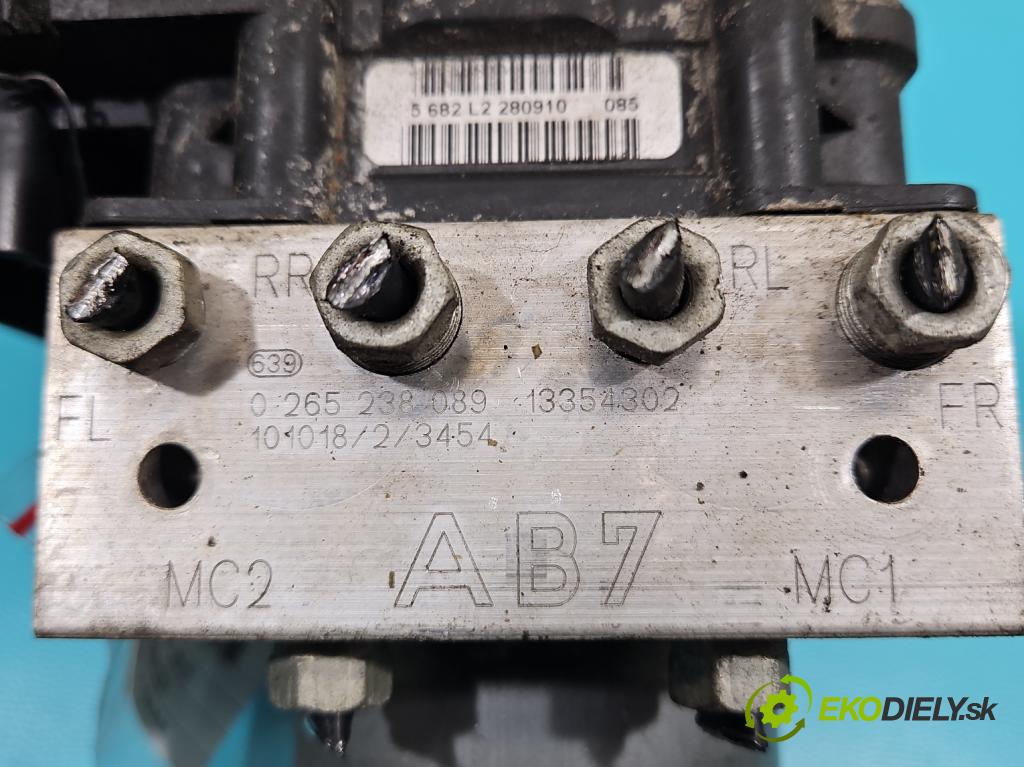 Opel Meriva B 2010-2017 1.4 16v 101 HP manual 74 kW 1398 cm3 5- čerpadlo abs 0265238089 (Pumpy ABS)