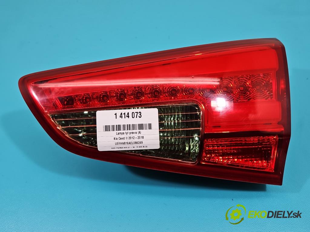 Kia Ceed II 2012-2018 1.6 CRDI 110 HP manual 81 kW 1582 cm3 5- svetlo / reflektor zadné pravé 92404-A23 (Kľučka dverí ostatné)