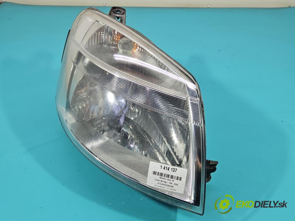 Citroen Berlingo I 1996-2008 1.6 hdi 90 HP manual 66,2 kW 1560 cm3 5- Reflektor: pravý  (Pravé)